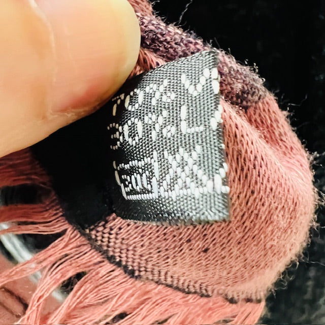 patterned / wool viscose scarf / large (3900237491625481764)