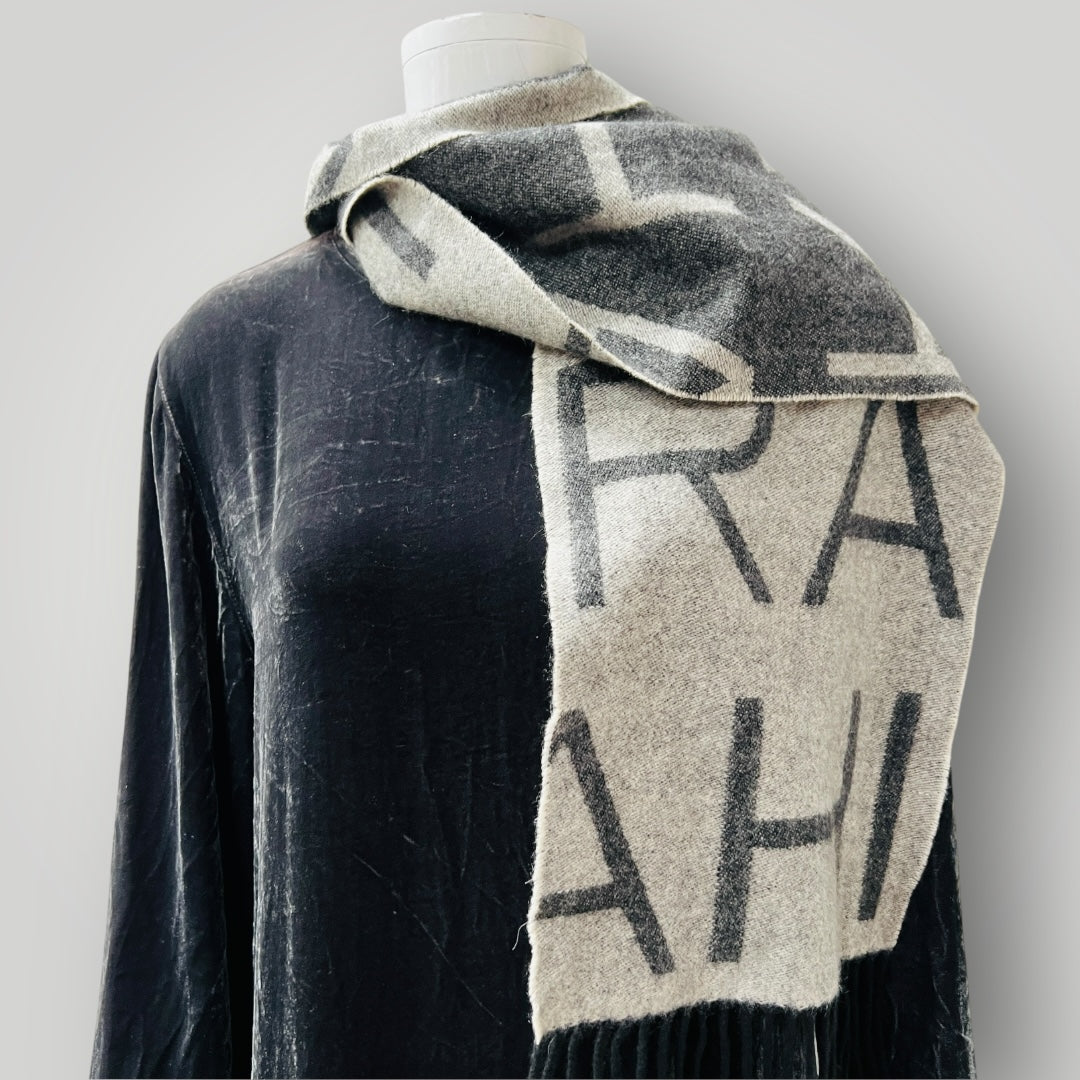 ISAAC MIZRAHI / 100% cashmere scarf (3900238063308484529)