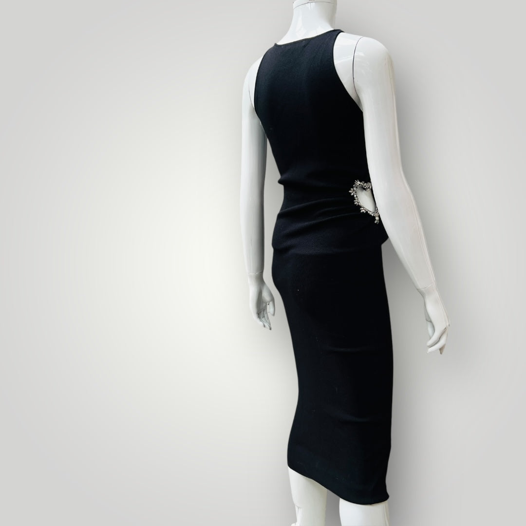 ZARA / party dress with cutout sequinned heart / m (3900238072039587184)