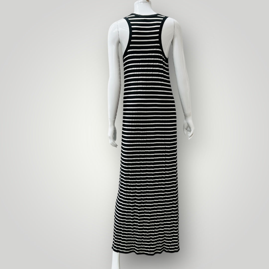 STORM / full length striped dress / s (3900238074714969908)