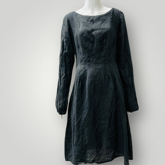 crispy linen / fitted dress / for repair / s (3900238100748102925)