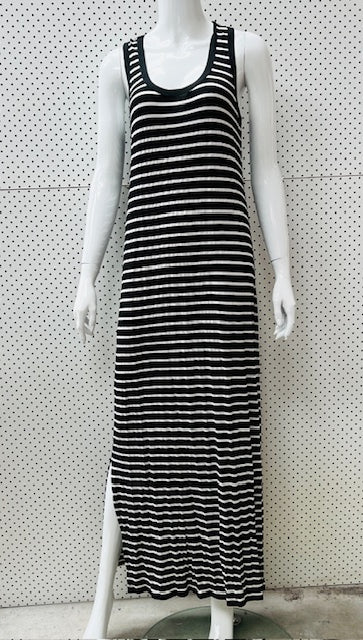 STORM / full length striped dress / s (3900332514589740218)