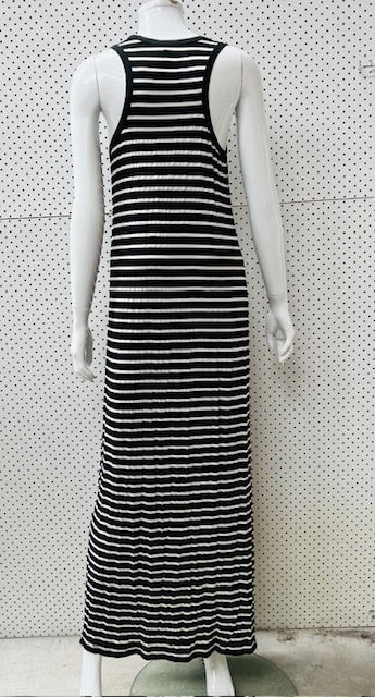 STORM / full length striped dress / s (3900332530658873104)