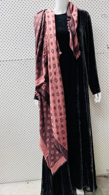 patterned / wool viscose scarf / large (3900752702714282830)