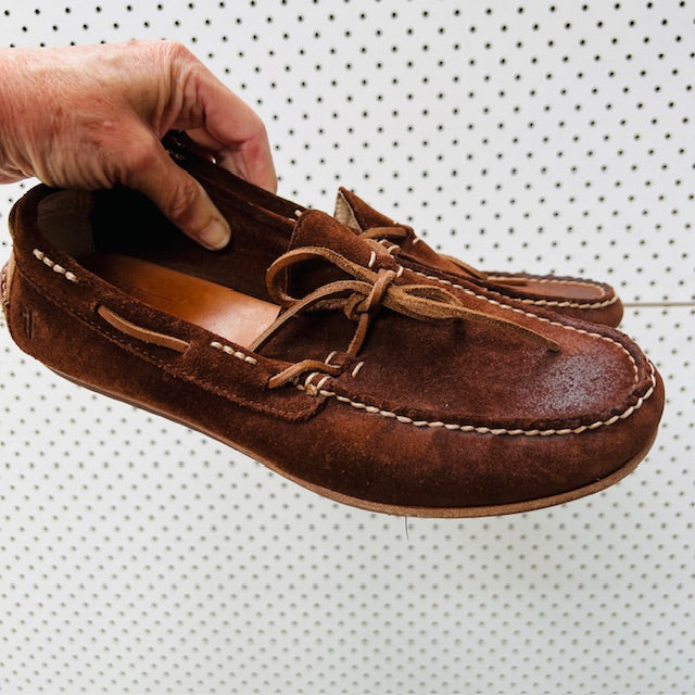 FRYE / 'mason' suede boat shoes loafers / 8 (3900753618536826009)