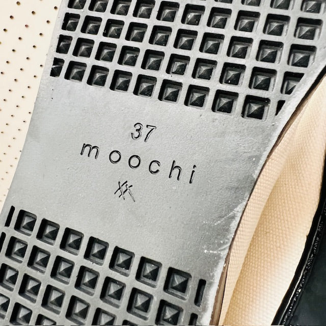 MOOCHI / white canvas platform slip-on sneakers / 37 (3900753621677920214)