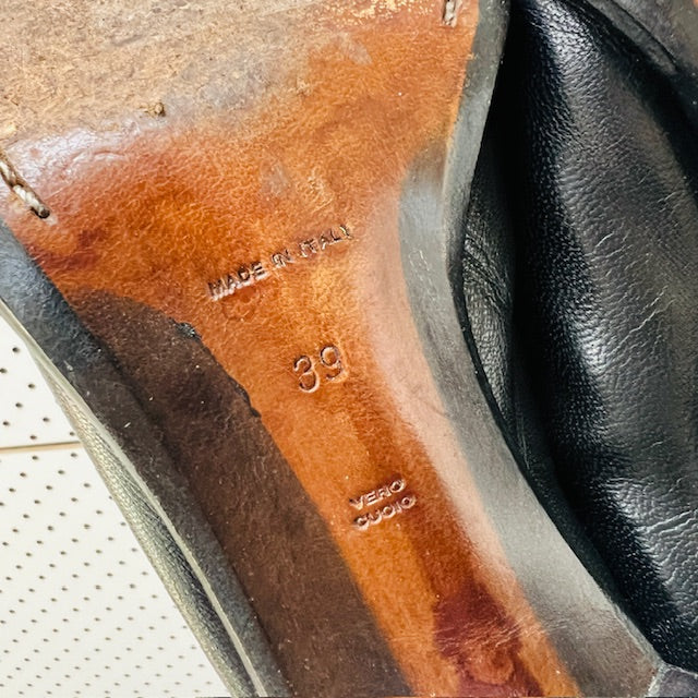 CoSTUME NATIoNAL  / leather mules / 39 (3900753678897999722)