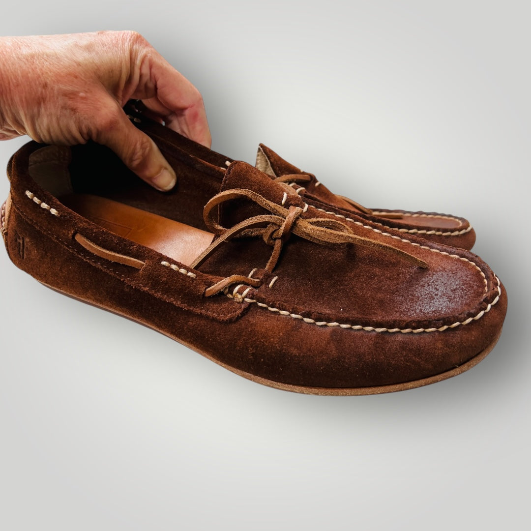 FRYE / 'mason' suede boat shoes loafers / 8 (3900753932150190675)