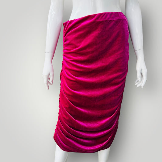 velvet skirt / hot pink / s (3900753935158585035)