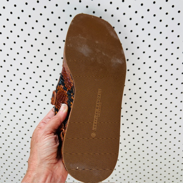 Loeffler Randall / Blaise platform sandal / snake-embossed leather / 8 / $450rrp (3903166665633498399)