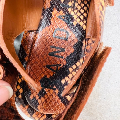 Loeffler Randall / Blaise platform sandal / snake-embossed leather / 8 / $450rrp (3903166667130198105)