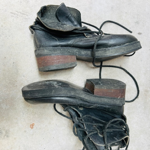 1990s nz vintage / ANDREA BIANI / black leather boots / 5 (3903166743709567084)