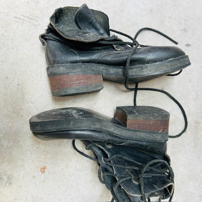 1990s nz vintage / ANDREA BIANI / black leather boots / 5 (3903166743709567084)