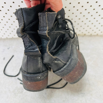1990s nz vintage / ANDREA BIANI / black leather boots / 5 (3903166746739535168)