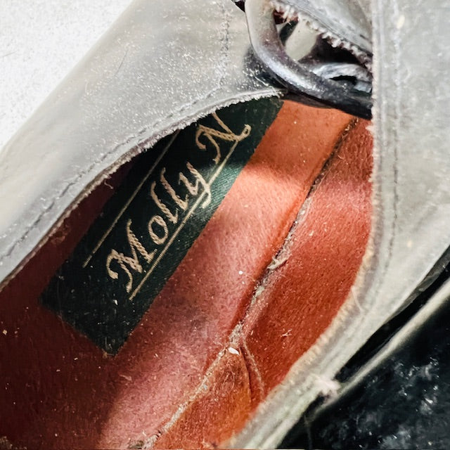 nz vintage / MOLLY N / black leather shoes / 9 (3903166771882104828)