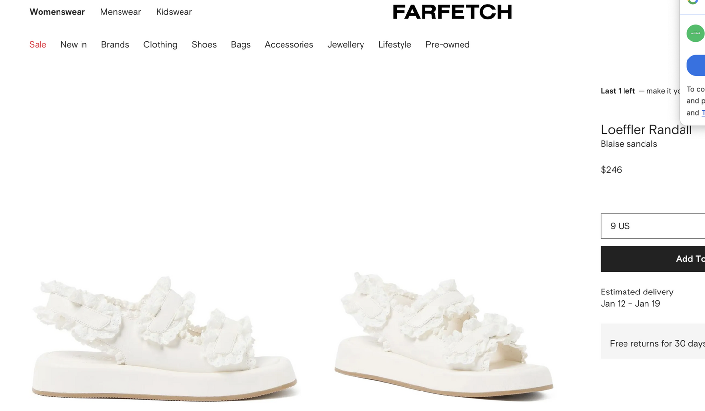 Loeffler Randall / Blaise platform sandal / snake-embossed leather / 8 / $450rrp (3903254764409787284)