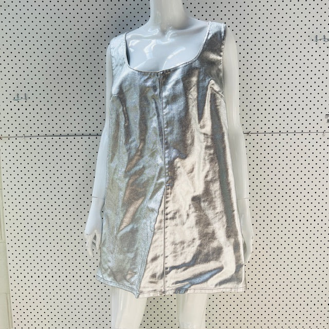 silver / pinafore dress / cotton / 18 (3903422894010929226)