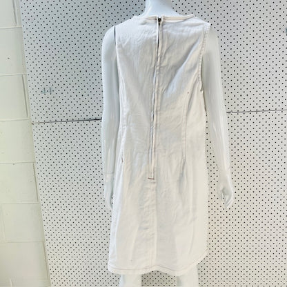 cotton pinafore dress / white / 18 (3903422897654746309)