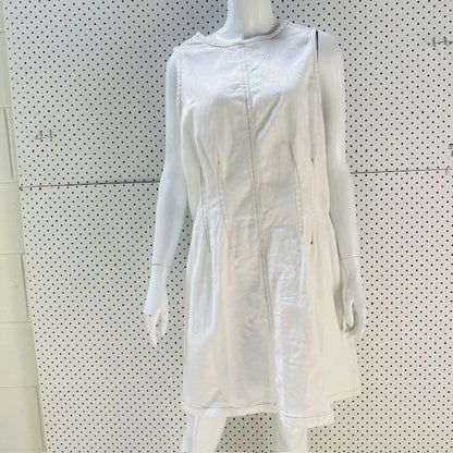 cotton pinafore dress / white / 18 (3903422900390711966)