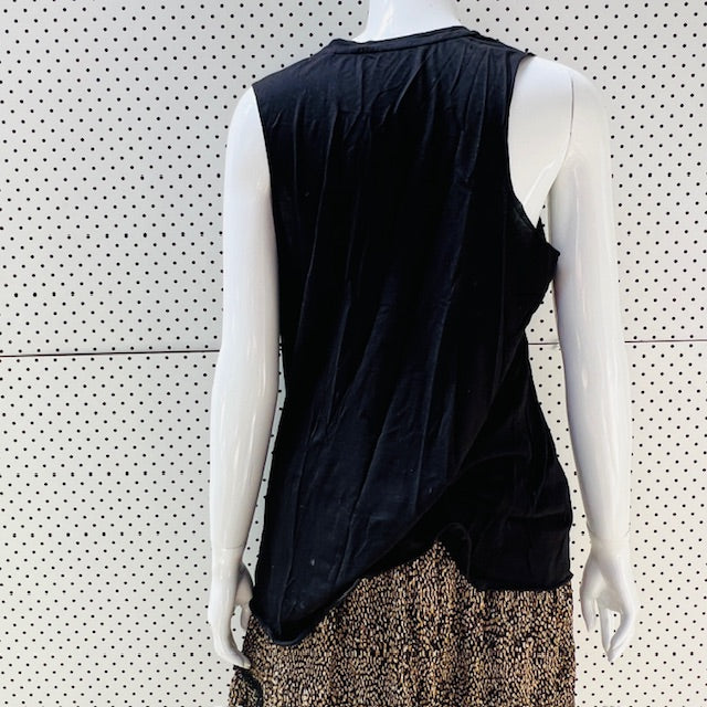 SASS + BIDE / glamorous tank with glitter bows and rhinestones / L (3903422921484550572)