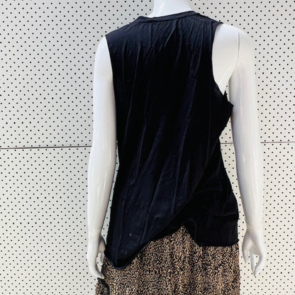 SASS + BIDE / glamorous tank with glitter bows and rhinestones / L (3903422921484550572)