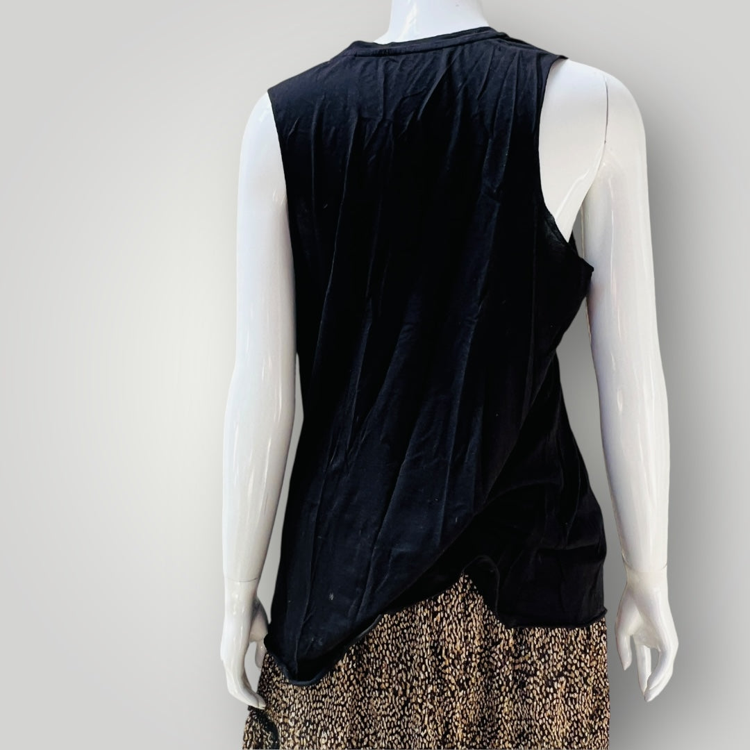SASS + BIDE / glamorous tank with glitter bows and rhinestones / L (3903426295212558482)