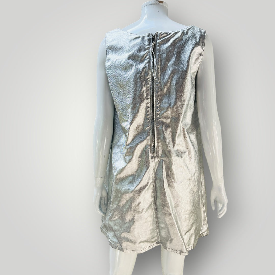 silver / pinafore dress / cotton / 18 (3903426305300842274)