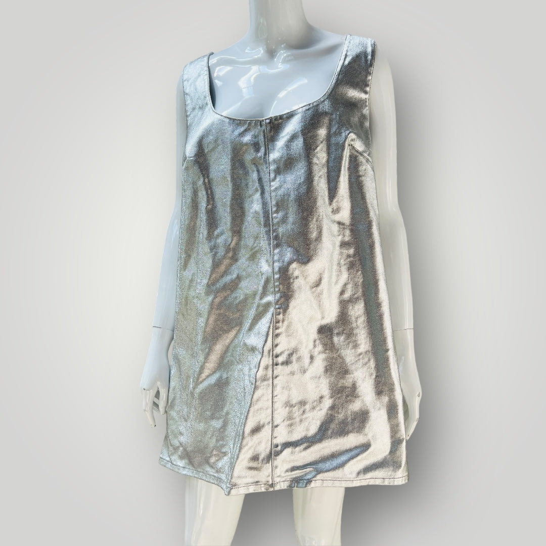 silver / pinafore dress / cotton / 18 (3903426306716453990)