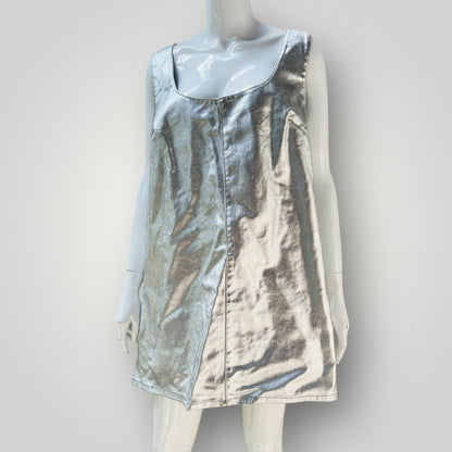 silver / pinafore dress / cotton / 18 (3903426306716453990)