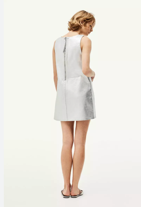 Silver / Pinafore Dress / Cotton / 18 (3903866968706812925)