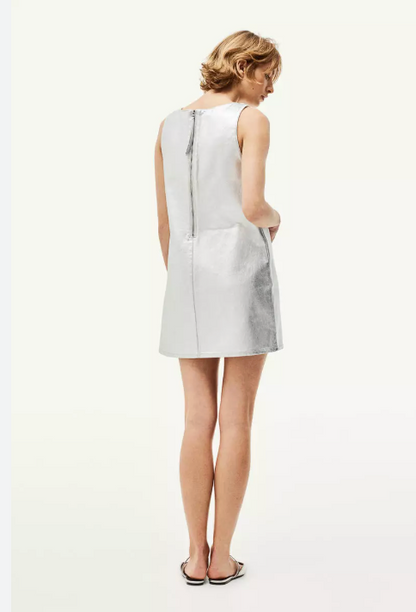 Silver / Pinafore Dress / Cotton / 18 (3903866968706812925)