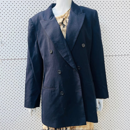 1990s american vintage / LIZ CLAIBORNE / double breasted wool blazer / 12 (3903953159233725644)