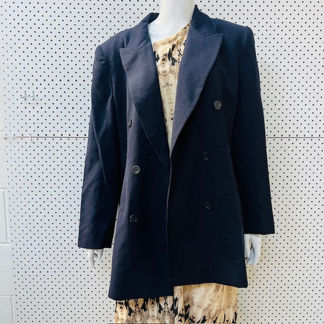1990s american vintage / LIZ CLAIBORNE / double breasted wool blazer / 12 (3903953160742643030)