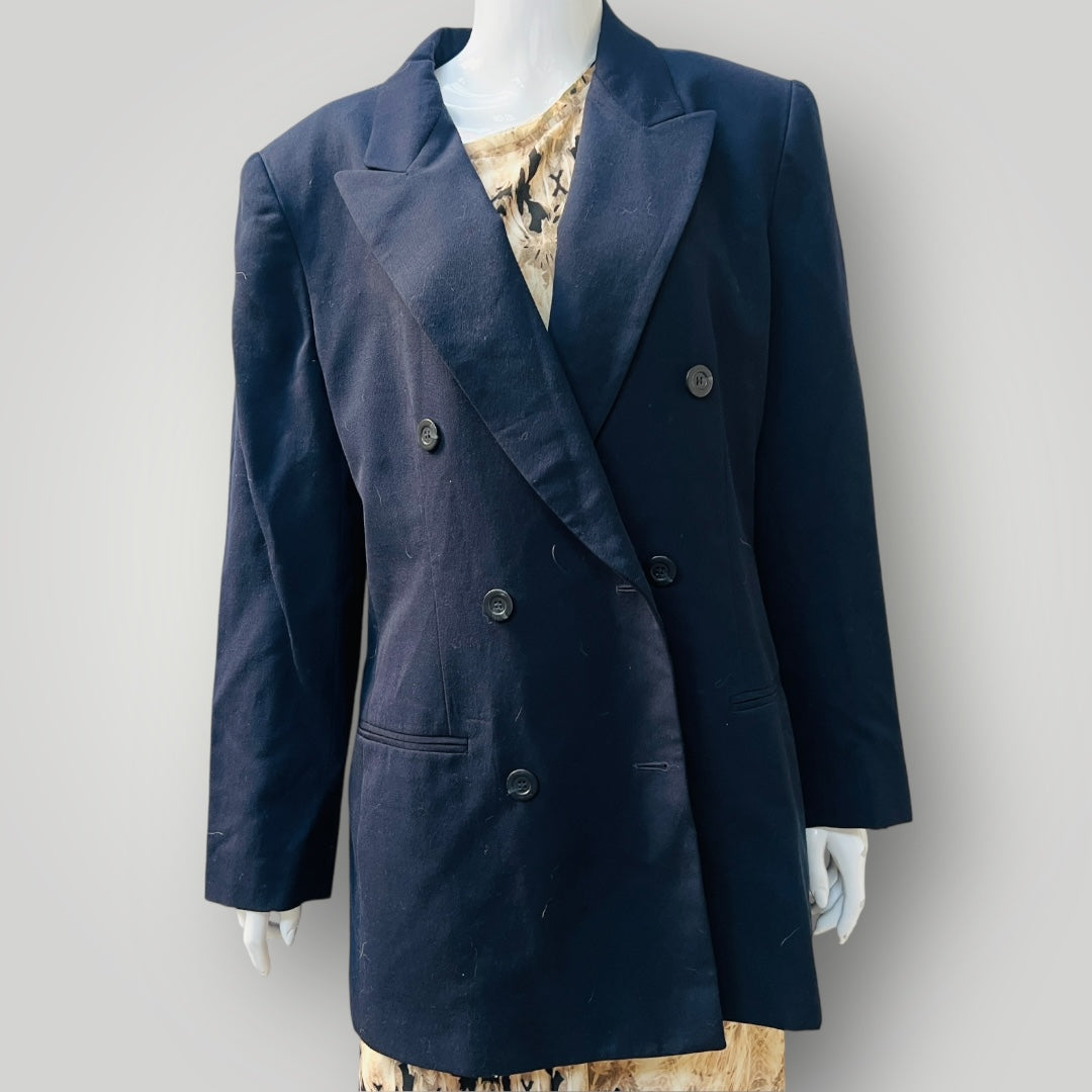 1990s american vintage / LIZ CLAIBORNE / double breasted wool blazer / 12 (3903953311921070032)