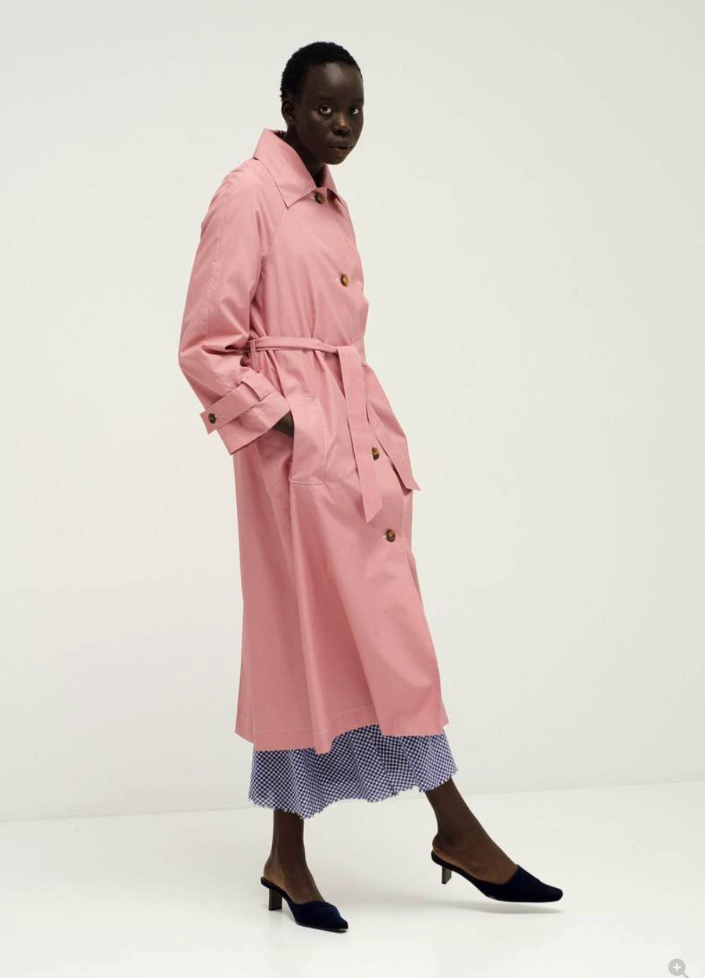 PENNY SAGE / sunshower trench in red + white / s / $890rrp (3904019554260579977)