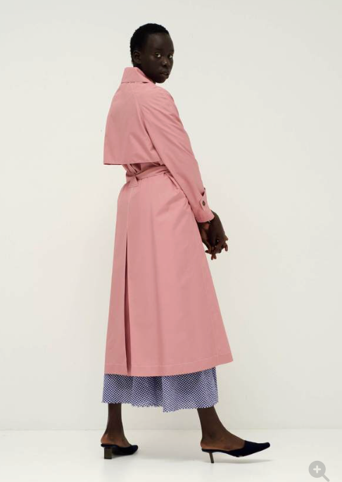 PENNY SAGE / sunshower trench in red + white / s / $890rrp (3904019556302393351)