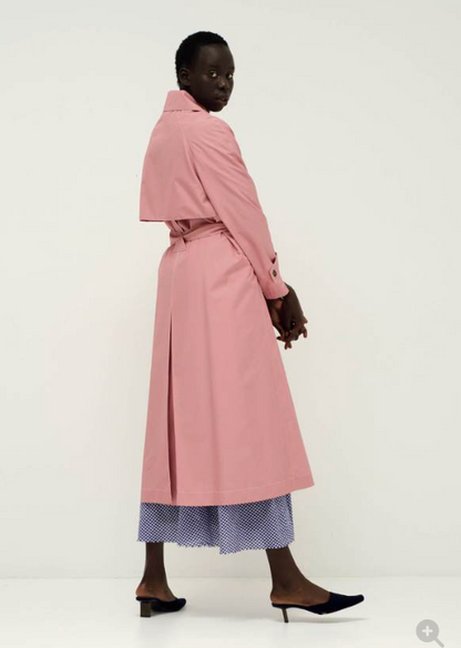 PENNY SAGE / sunshower trench in red + white / s / $890rrp (3904019556302393351)