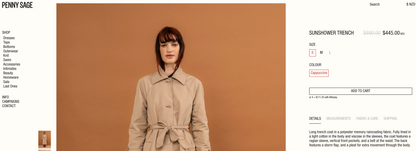PENNY SAGE / sunshower trench in red + white / s / $890rrp (3904019561764276077)