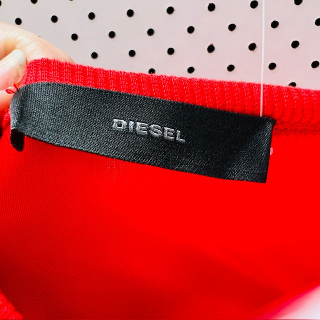 DIESEL / bright red maxi dress / s (3904558468707564084)