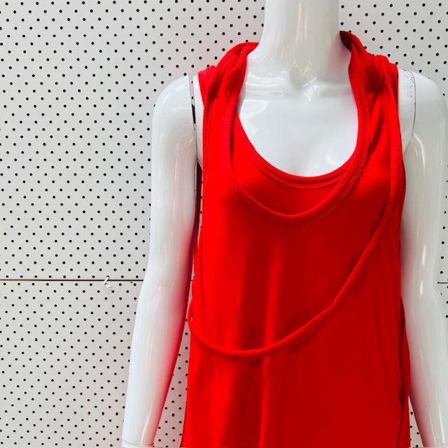 DIESEL / bright red maxi dress / s (3904558471516296915)