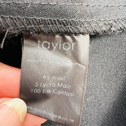 TAYLOR / sleeveless wool tunic dress with deep v neck / L / made in nz (3904558598493618155)