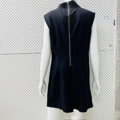 TAYLOR / sleeveless wool tunic dress with deep v neck / L / made in nz (3904558602966162036)