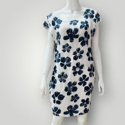 MOMENTO / made in italy / linen shift dress / s (3904558915783625039)