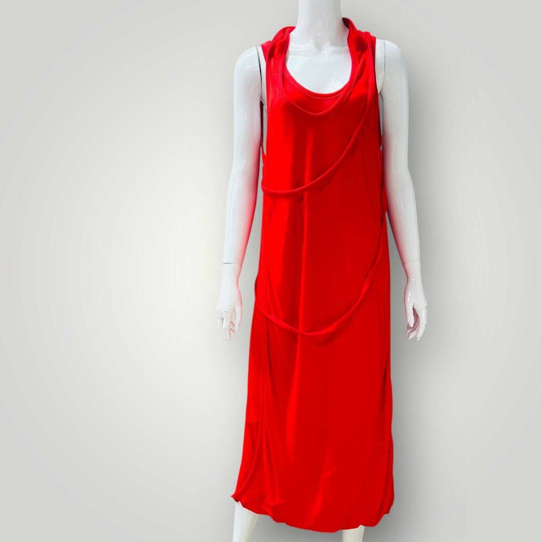 DIESEL / bright red maxi dress / s (3904558936565259704)