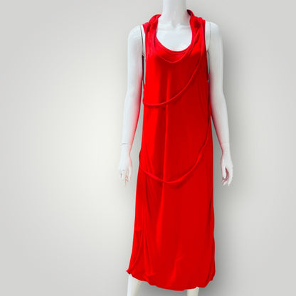 DIESEL / bright red maxi dress / s (3904558936565259704)