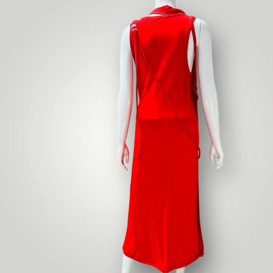 DIESEL / bright red maxi dress / s (3904558937899906105)