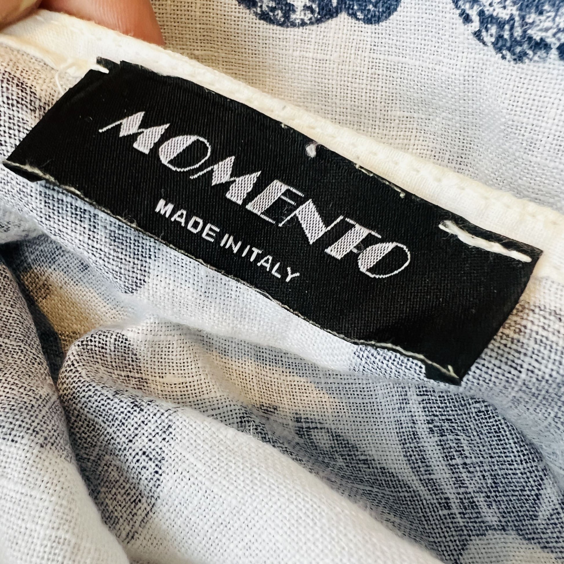 MOMENTO / made in italy / linen shift dress / s (3904627776694946969)