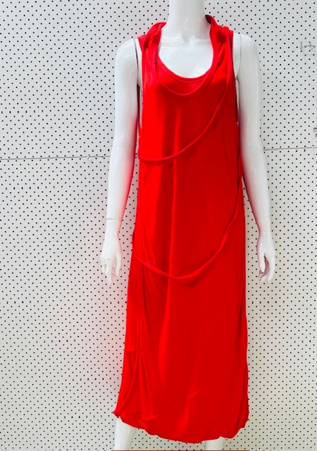 DIESEL / bright red maxi dress / s (3904982040432711785)