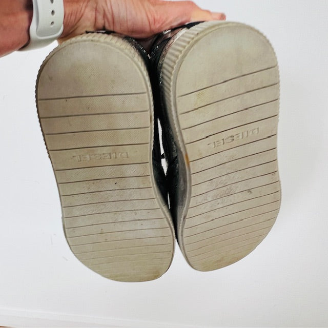 DIESEL / silver leather shoes / 40 (3904997042969335632)