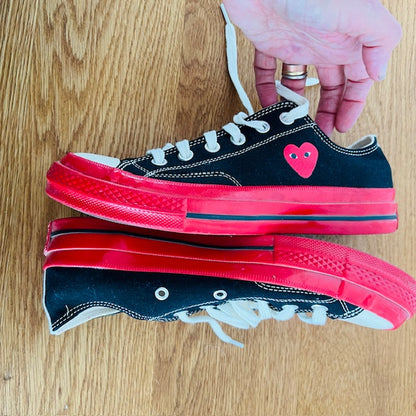 COMME DES GARCONS PLAY x CONVERSE / chuck 70 low tops w red sole / 40 (3904997051953203013)